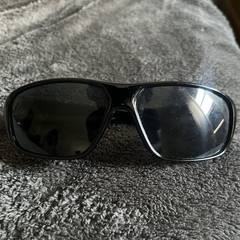 Men’s Wrap Sunglasses Black Plastic Frame Tinted Black Lenses Solid