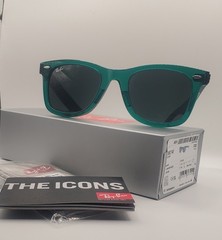 NEW Ray-Ban RB2140 Wayfarer Sunglasses 6615/B1 Green Transparent Dark Grey 50MM