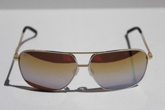 MAUI JIM Kami POLARIZED Sunglasses DGS778-05C Gold White/Silver Mirror NEW
