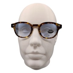 KISS Occhiali Retro Tortoise Shell Blue Tint Sunglasses LS1816G UV400 Unisex