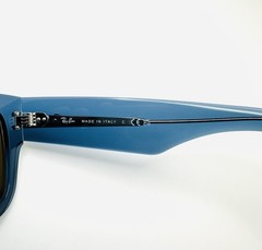 Ray-Ban Mega Wayfarer RB0840S 51mm Unisex Sunglasses – Blue Frame / Brown Lens