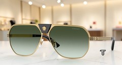 VERSACE VE2294 10028E Gold Green Gradient 61 mm Men’s Sunglasses