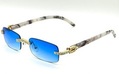 Eyewear Modern Designer Rectangle Retro Black Clear Lens Metal Luxury Woodgrain