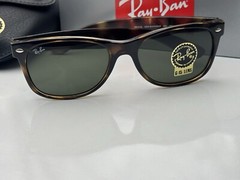 NEW Ray-Ban RB2132 NEW WAYFARER 902 Tortoise Frame G-15 Brown Sunglasses 3N 55mm