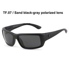 Costa Del Mar FANTAIL Matte Black Frame Grey 580P Polarized Lenses Sunglasses