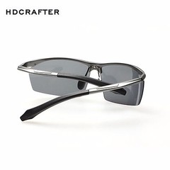 HDCRAFTER HD8556 Aviator Sports Half Metal Cool Polarized Sunglasses