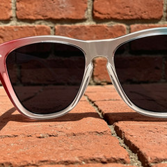 Oakley Frogskins OO9245 Sunglasses Clear Red/Blue Frame Black Lenses
