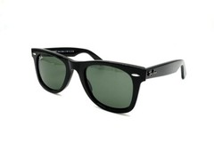 Ray Ban Sunglasses Wayfarer Black Green G15 Unisex RB2140 54mm Returned