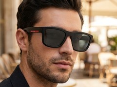 PRADA LINEA ROSSA PS 01ZS DG002G Black Rub Dk Grey Polarized 53 Men’s Sunglasses