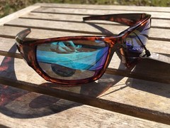 RAZE Sonar Sunglasses Polarized Mirrored Blue Brown Lens Tortoise Shell 28344