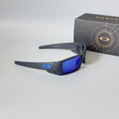 Oakley Gascan Polarized Sunglasses OO9014 Matte Black Fame Deep Blue