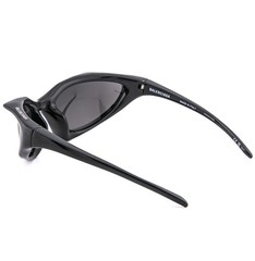 BALENCIAGA BB0352S RUNNER CAT 0352 Gray Purple Angular Mask Unisex Sunglass 005