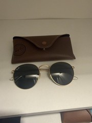 Ray-Ban Unisex Icons Round Sunglasses, Gold/Green Solid – 53mm