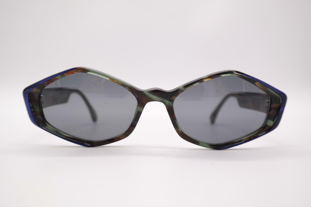 Vintage Traction Productions Sukhoi 2 Multicolored Purple Oval Sunglasses NOS