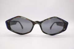 Vintage Traction Productions Sukhoi 2 Multicolored Purple Oval Sunglasses NOS