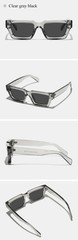 Ruiao 2026 fashion black small rectangular thick frame sunglasses for men