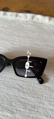 Black Square Mod Sunglasses With Decorative Side Rings Dark Lenses Shinee Bright