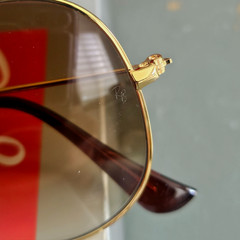 Ray-Ban Sunglasses RB3025 Aviator Gradient Gold Frame Light Brown Lens 58mm