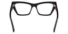 MCM MW5005 001 Shiny Black Square Cateye Eyeglasses 53-16-140 RX