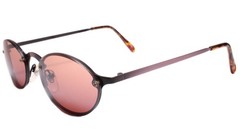 Mens Classic True Genuine Vintage 80s Pink Lens Round Oval Sunglasses Pink Frame