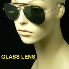 Sunglasses Classic Vintage Retro 80s aviator style glass lens Men Women 1980s