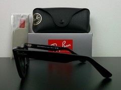 Ray-Ban RB2140 Wayfarer Classic Sunglasses Black Mirrored G-15 50mm Never Worn