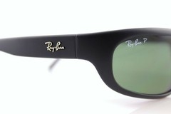 POLARIZED New RAY-BAN PREDATOR Matte Black Wrap Sunglasses RB 4033 601-S/48