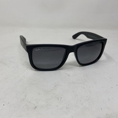 Ray-Ban JUSTIN RB4165 622/t3 54-16 Matte Black W/ Gray Polarized Lens S68