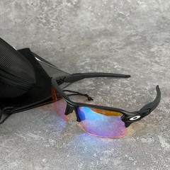 Oakley Flak Lightweight Sunglasses Prizm Blue Purple Lens Black Frame