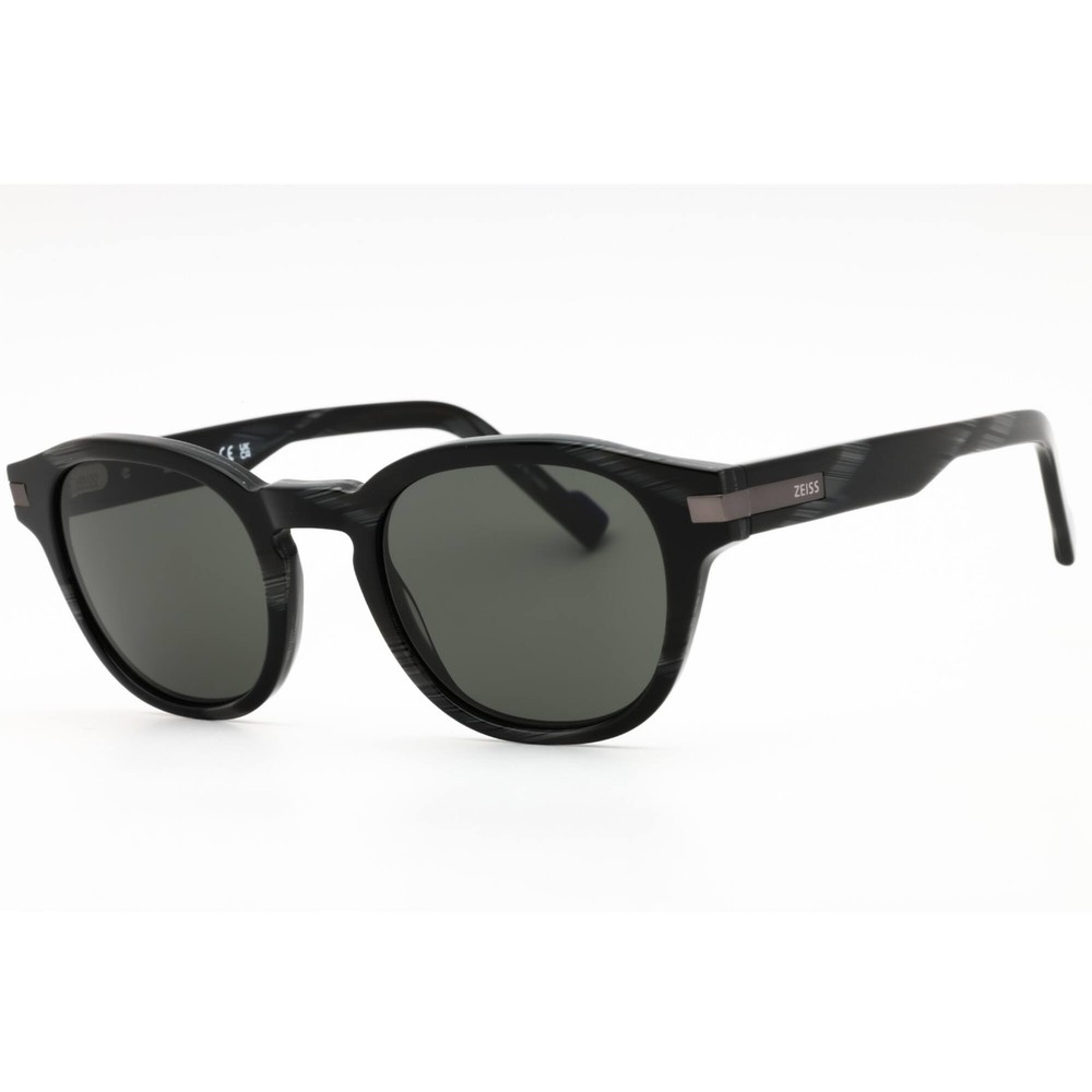 Zeiss Men’s Sunglasses Grey Horn Acetate Oval Shape Full Rim Frame ZS23536S 036
