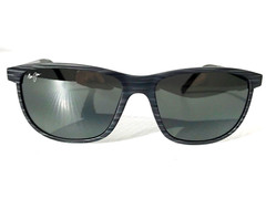NEW Maui Jim LELE KAWA Grey Stripe POLARIZED Neutral Grey GLASS Sunglass 811-11D