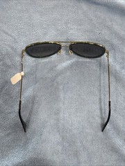 GUCCI GG0062S 003 Aviator Green/Red Unisex Sunglasses with Light Grey Lens 57mm