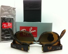 Ray-Ban Sunglasses FOLDING WAYFARER RB 4105 710 50-22 Tortoise with Brown Lenses