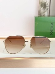 Bottega Veneta BV1465S Gold Aviator Sunglasses Brown Gradient 60-19-140