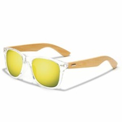 Wood Sunglasses Men women square bamboo Mirror Sun Glasses Retro Handmade Black