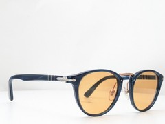 Persol Sunglasses Typewriter PO3108S 1111/13 Striped Blue w/ Orange Lenses 49mm