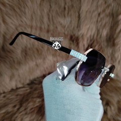 Buff’s diamond glasses buff’s sunglasses Desingner Dark Lens horn vintage retro