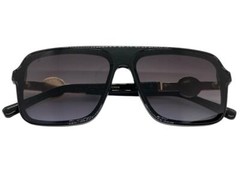 Classic Hip Hop Rapper Gangster Hardcore SUN GLASSES Black Frame Gold Medallion