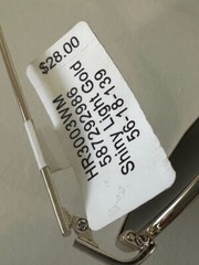 HARPER + ROE Rx’able Sunglasses Shiny Light Gold HR3003 56-18-139 Wire Geometric
