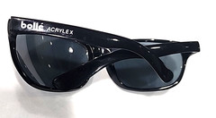 Bolle Acrylex 494 Vintage Black Nylon Oval Sunglasses Frame France NO LENSES