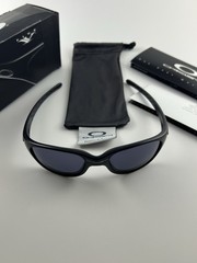 Oakley Fives 1.0 Matte Black Frame Grey Lens+Box 03-130 White Icons 1997 Gen 1