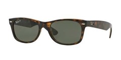 Ray-Ban New Wayfarer Tortoise / Green Polarized 58mm Sunglasses RB2132 902/58 58