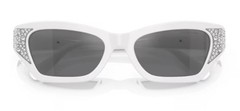 Swarovski SK6029 10506G Sunglasses Women’s Solid White/Grey/Black Mirror 53mm