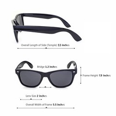 2, 3, 4 or 6 Bulk Pair Retro Square Frame Polarized Sunglasses Men Women UV400