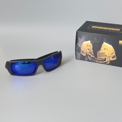 Oakley Gascan OO9014 Polarized Sunglasses Matte Black Frame Deep Blue Lens