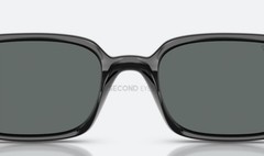 Ray-Ban ZURI RB4455F 6677/81 Square Sunglasses Black Dark Grey Authentic