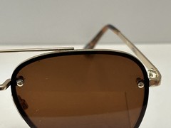 I Sea River Polarized Gold Frame Aviator Sunglasses Amber Lenses