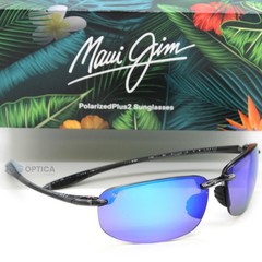 NEW Maui Jim Hookipa Blue Polarized Sport Sunglasses Smoke Grey Frame MJ407S-003