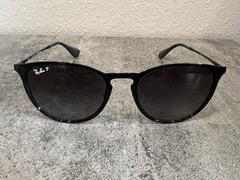 RAY-BAN ERIKA METAL BLACK RB3539 POLARIZED SUNGLASSES-002/T3-(54/19/145)