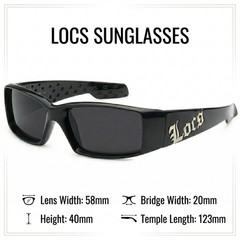 Locs Hardcore Gangster Sunglasses Classic Lowrider Biker Cholo Designer Eyewear